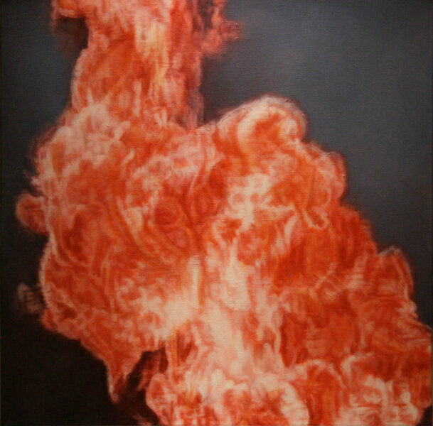 לומי חגי שמן על בד 40 - 40 סמ Flame 2008